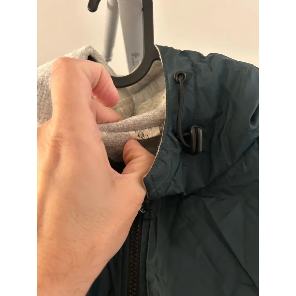 Vintage‎ 90s Windbreaker Lined Hooded Zip Pocket Unisex Large Jacket - Picture 5 of 8
